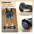 thumbnail image 4 of MOSTA All Terrain Self-Balance Scoote ,Electric Scooter Board for Kids & Adults with Bluetooth and Led Lights,6.5 inch, 9 Miles Max 165 lbs capacity Perfect Gift, 4 of 8