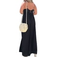 thumbnail image 4 of SLADYGLO Women V Neck Sleeveless Pleated Side Pockets Wide Leg Sling Jumpsuits, 4 of 4