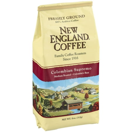 (2 Pack) New England Coffee Colombian Ground Coffee, 11