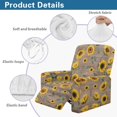 thumbnail image 5 of Xixirimido Sunflower Woodgrain Brown Pattern Recliner Slipcovers 4 Pieces Lazyboy Recliner Chair Cover Non Slip Recliner Couch Covers for Recliner Chair with Storage Pockets Furniture Protector, 5 of 8