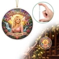 thumbnail image 2 of Dolly Christmas Ornament Parton Home Decor Christmas Tree Ornaments Hanging Dolly Christmas Tree Hanging Parton Country Music Theme Figurine Holly Christmas Ornament,Style-T, 2 of 6