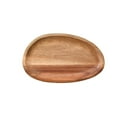thumbnail image 1 of Bgsha Irregular Oval Wooden Dinner Plate Serving Tray for Dishes Snack Fruit Dessert, 1 of 9