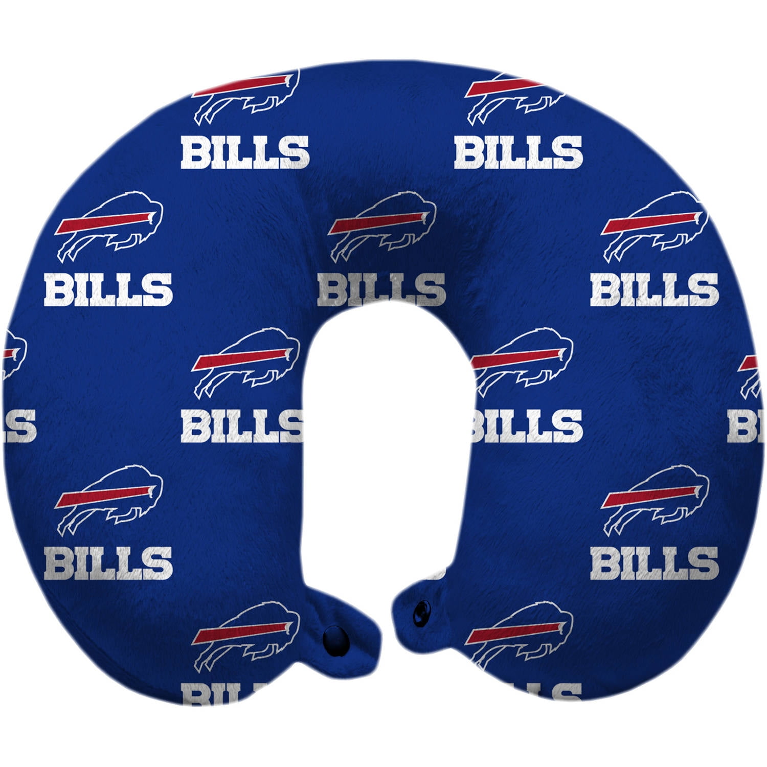 NFL Licensed Polyester Fill Relaxation Uneck Travel Pillow, Buffalo