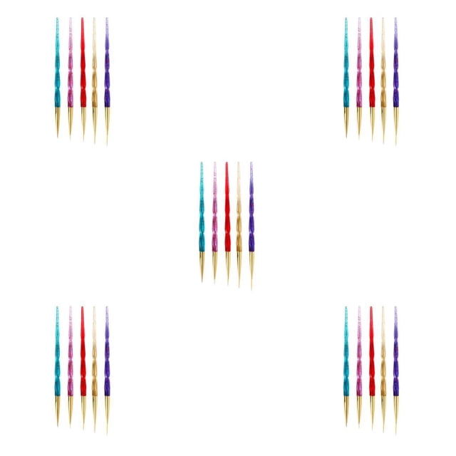 Seitruly 5 Pieces Manicure Brushes Acrylic Gel Brush Tips Nails Liner Tools Pen Salon Home Painting Art Application Set Type2 NO2 Seitruly CBP502735
