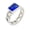 Silver Blue, variant on Enamel Round Dome Rings for Women 21mm Stainless Steel Silver Gold Plated Chunky Colorful Marble Texture Vintage Personalized Gift Jewelry Gold Pink-8