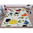 thumbnail image 1 of Ladole Rugs Cream and Green Made in Europe Colourful Flowers Area Rug Carpet, 4x6 (3'11" x 5'7", 120cm x 170cm), 1 of 3