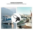 thumbnail image 2 of KONTONTY Lot de 1 Chasse d'Eau Marin Universel pour Moteur de Bateau Acier à Ressort Noir Élimination du Sel, 2 of 8