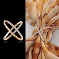 thumbnail image 2 of Crystal Brooches Cross Scarf Buckle For Women Hollow X Shape Scarves Buckle Brooch Fashion Jewelry Clothing Accesories, 2 of 4