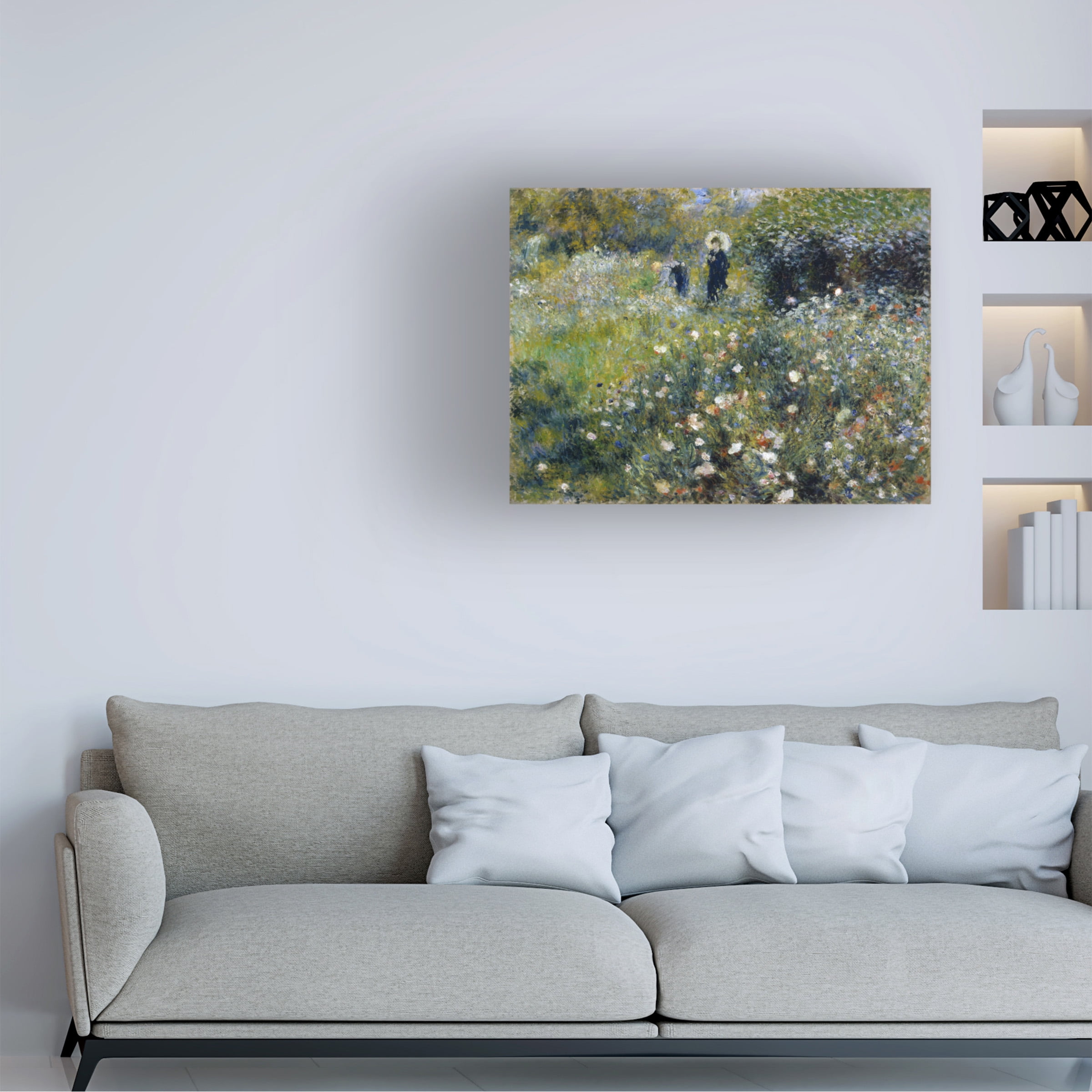 Renoir 'Woman With A Parasol In A Garden' Canvas Art