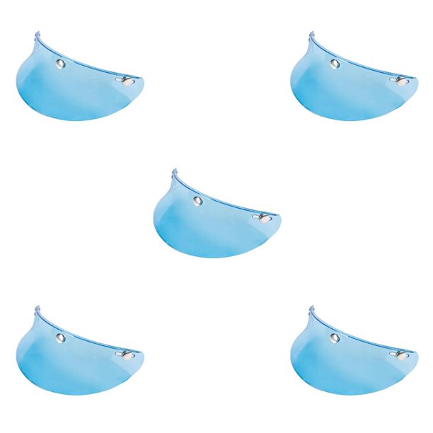 Riwesomey Visera para casco de moto con 3 broches, visera parasol UV, azul transparente Type2 NO2