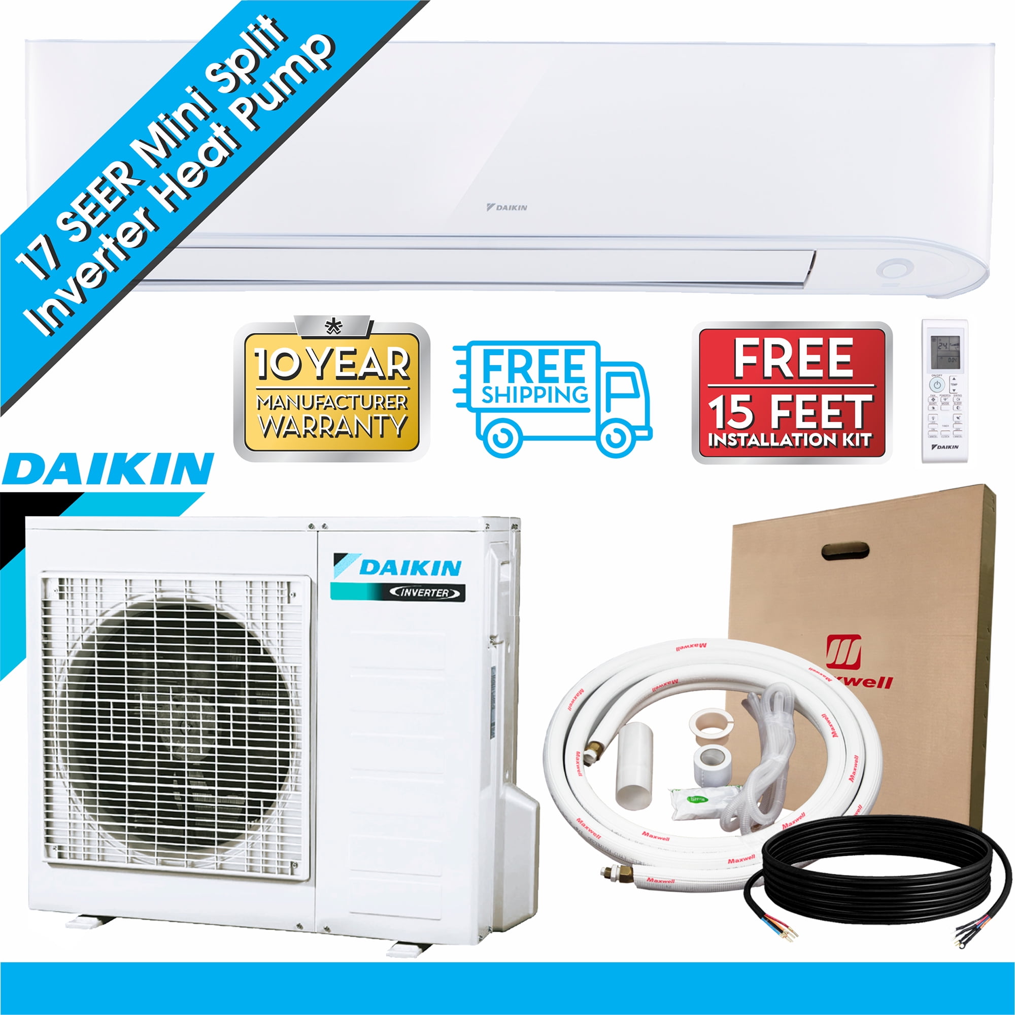 Daikin 12000 BTU 17 SEER 230v Ductless Mini Split Philippines | Ubuy