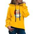 thumbnail image 1 of Vestido Sudadera para mujer Gibobby Sudadera casual con capucha color sólido estampado de Navidad amarillo XL, 1 of 3