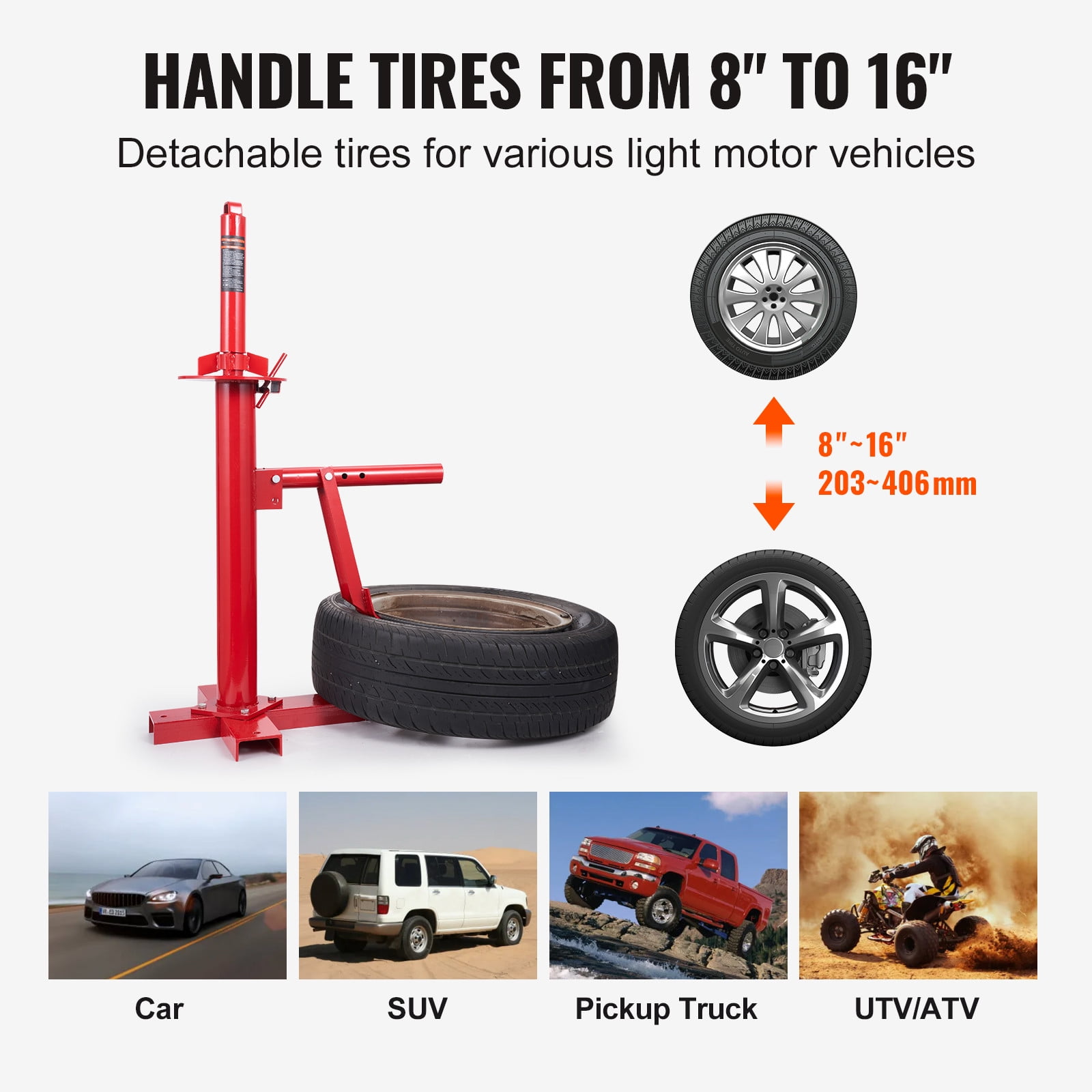 VEVOR Portable Manual Tire Changer Bead Breaker Tool for Car Truck Motorcycle
