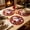 2# Santa, variant on 4 Pack Christmas Themed Round Placemats,Washable Heat Resistant Table Mats, Holiday Dinner Party Table Decor