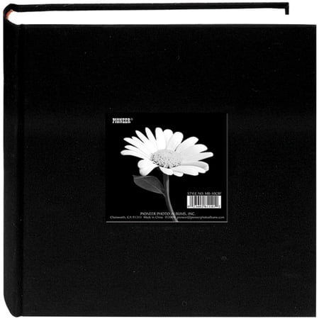 Fabric Frame Cover Photo Album 200 Pockets Hold 4x6 Photos, Deep Black