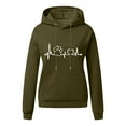 thumbnail image 4 of IROINNID Deals Hoodie for Women Winter Fall Pullover Yes,I'm Cold Print Basic Long Sleeve Hoodie Loose Fit Casual Hooded Sweatshirt,Green, 4 of 4