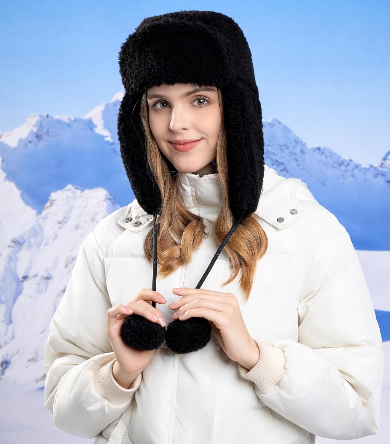 YooGuoGuo Women Men Winter Trapper Hats Ear Flaps Ushanka Trooper Hunting Hat Outdoor Ski Snow Windproof Cap