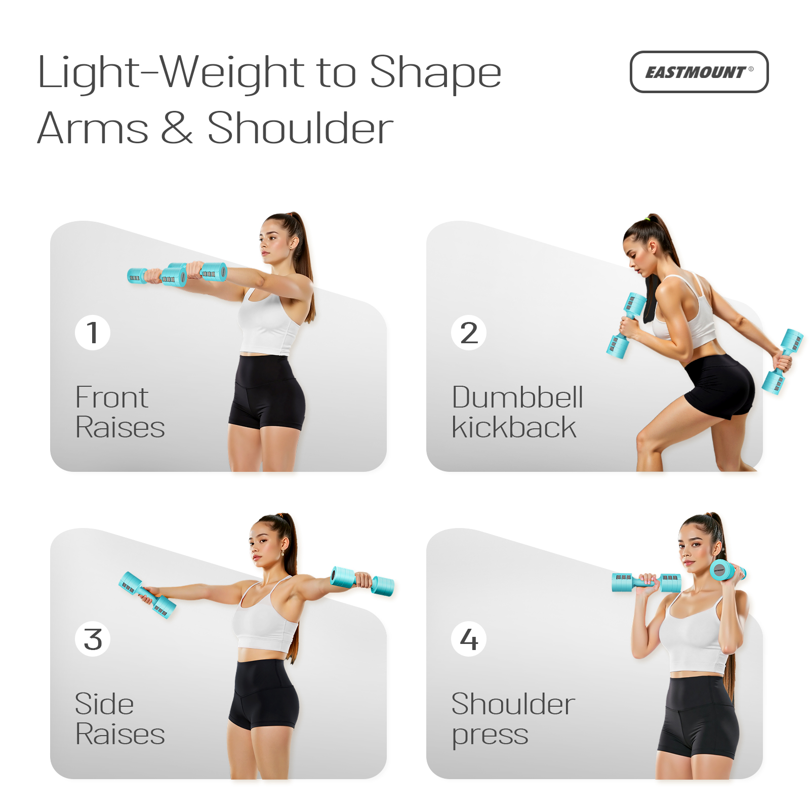 Eastmount Adjustable Dumbbells Set of 2, 10 lb Total photo 6