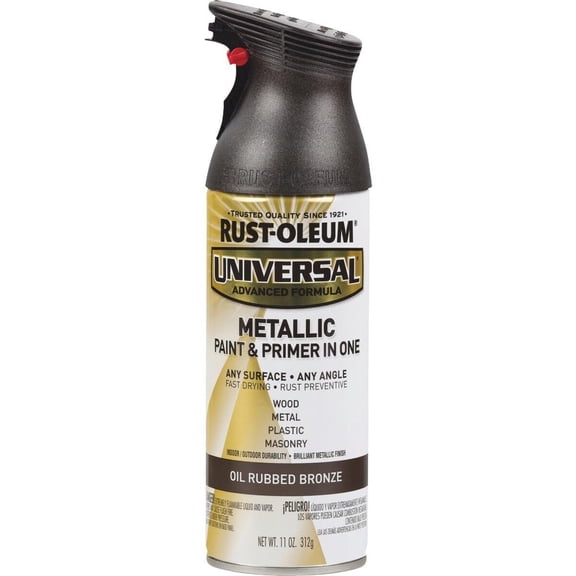 Rust-Oleum Universal 11 oz. All Surface Metallic Satin Oil Rubbed Bronze Spray Paint and Primer in One