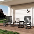 thumbnail image 2 of EastVita Outdoor Side Table 18 X 15 Inch Hdpe 2-Tier Patio Side Tables For Outside For Patio Pool Deck Indoor Backyard Black, 2 of 6