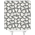 thumbnail image 4 of Halloween Ghost Small Stall Shower Curtain Gray White Spooky Gothic Cartoon Funny Scary Festival Fabic with Hooks for Bathroom Decor,36x70 Inch, 4 of 6