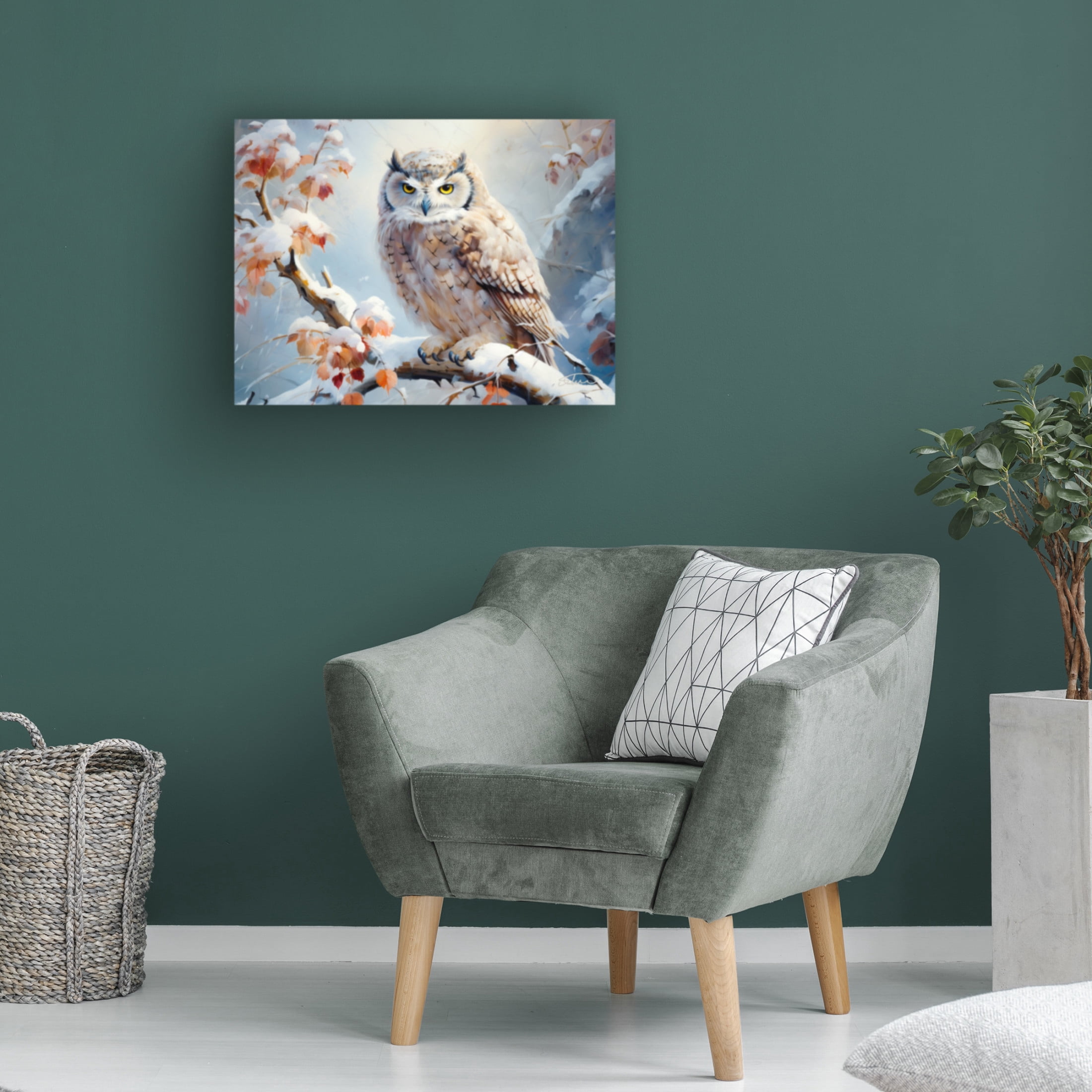 Canvas Wall Art - Stewart 'Winter Beauty' Wall Art for Living Room, Bedroom, or Office Décor by Trademark Fine Art - 32 x 24 Inches