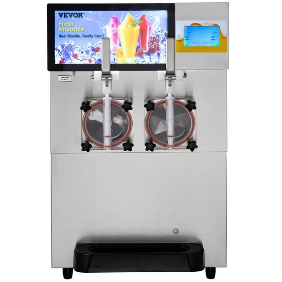 STAWAY 8L Double Bowl Slushy Machine - Commercial Frozen Drink Maker for Margaritas, Smoothies & Slushies - Fast Cooling, Easy Control, Perfect for Parties & Bars