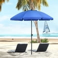 thumbnail image 2 of Outsunny 6ft Outdoor Beach Umbrella w/ Tiltable UV50+ Canopy, Blue, 2 of 10
