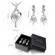 thumbnail image 2 of Collares de mujer Jintao juego de collar y pendientes plata de ley 925 cadena de 45 cm, 2 of 5