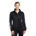 thumbnail image 1 of Sport-Tek Ladies Dot Sublimation Tricot Track Jacket XS Black/ True Royal deporte-tek LST93, 1 of 1