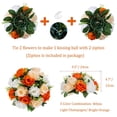 thumbnail image 3 of Glasseam Artificial Silk Orange Rose Flower Ball Centerpiece(2 Count), 3 of 8