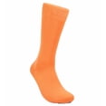 thumbnail image 3 of Solid Color Crew Cotton Dress Socks - Tangerine, 3 of 3