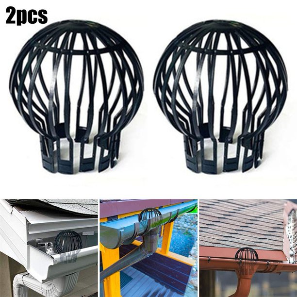 2Pcs Gutter Guard Filter Downspout Guards Leaf and Debris Protection