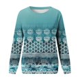 thumbnail image 3 of Vedolay Women T Shirts Fashion Womens Fall Fashion 2023 Sweatshirt Trendy Long Sleeve Pullover Tops,Blue XL, 3 of 4