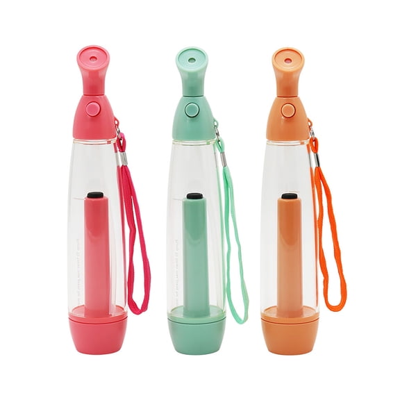 Portable Refillable Manual Spray Bottle,Cool and Fresh Face and Body Mist,22cm Compact Size,Battery-Free,Fine Mist for Outdoor,Beach,Camping,or Festival Use with Wristband