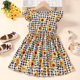 thumbnail image 2 of Vestido Para Niñas, Ropa Para Niñas Pequeñas, Vestido Estampado Con Mangas Voladoras Para Niños Pequeños, Vestido De Princesa Naranja Odeerbi LM103-6157, 2 of 9