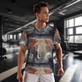 thumbnail image 3 of Wukai Elephant in Smoke Print Men's Short-Sleeved Mesh T-Shirt,Quick-Dry Short Sleeve Workout T-Shirt-6X-Large, 3 of 8