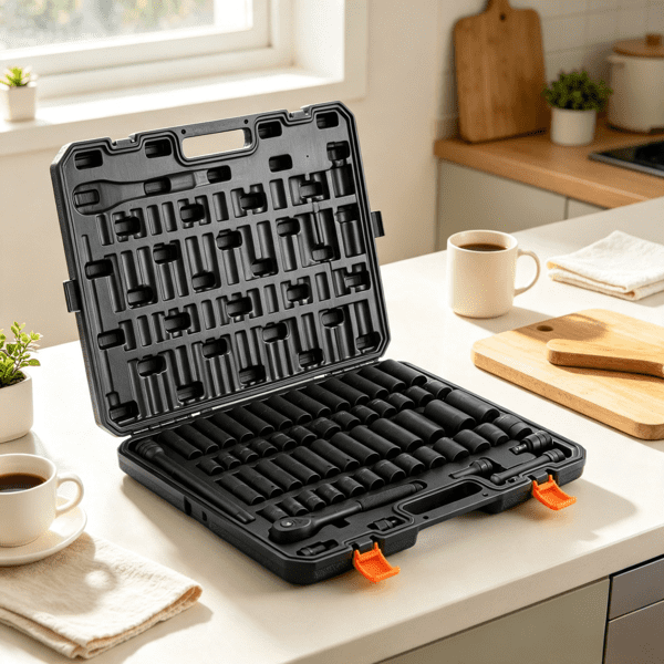 65 Piece 1/2" Drive Impact Socket Set, Rugged & Durable, Ideal for Auto Repair & Mechanical Work