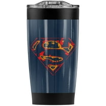 Superman Super Distressed Stainless Steel Tumbler 20 oz Coffee Travel Mug/Cup, Vacuum Insulated & Double Wall with Leakproof Sliding Lid | Great for Hot Drinks and Cold Beverages