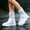 White, variant on Rubber Rain Boots for Women Men Dual Adjustable Strap Mid Calf Rain Boots Waterproof Slip On Outdoor Garden Chore Footwear