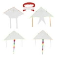 thumbnail image 4 of 4 Sets Blank Polyester Kite with Kite Line DIY Kite Making Kit for Children, 4 of 8