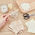 thumbnail image 4 of 50pcs Cotton Candle Wicks 8 inch with 50pcs Candle Wick Stickers 50pcs Candle Wick Centering Device for DIY Candle Making Kit DIY, 4 of 7