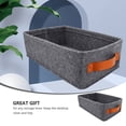 thumbnail image 3 of MasteelfCA 1 Pc Folding Storage Basket Rectangular Container Home Simple Storage Box (Grey), 3 of 7