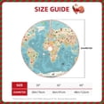 thumbnail image 2 of Sikiie World Map With Animals 1 Christmas Tree Skirt, Christmas Tree Decorations, Christmas Decor, Tree Mat Decoration(30-48IN)-36", 2 of 6