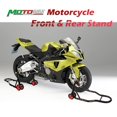thumbnail image 2 of MOTO4U Soporte delantero y trasero para motocicleta Soporte combinado delantero trasero Soporte de elevación de rueda universal Soporte de elevación de carrete de brazo oscilante Soporte de paddock (r, 2 of 5