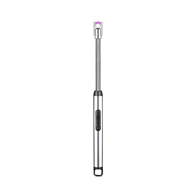 Encendedor eléctrico multifuncional Pulse encendedor a prueba de viento para velas de plata Hugtrwg Para estrenar