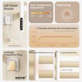 thumbnail image 3 of SIOYIE Rotating Heated Towel Rack for Bathroom, 130W Wall-Mounted Electric Towel Dryer with Swivel Bars, 1-9H Timer, 115℉-155℉, 5 Bars Towel Warmer, Low Carbon Steel, IPX5, Plug-in/Hardwired, White, 3 of 9