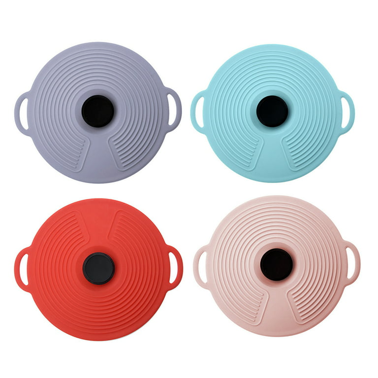 Silicone Lids, Set of 3 Reusable Silicone Suction Bowl Lids Microwave Covers  Food Storage Cover Food-grade grip fits Cups, Bowls, Plates, Pots, Fridge  Dishwasher Safe 