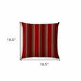 thumbnail image 3 of 20" X 20" Red Green And White Zippered Polyester Striped Throw Pillow Cover, 3 of 8