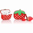 thumbnail image 1 of wonima11 Silicone Case Compatible with Apple Airpods Pro & Pro 2 Funny Cute Cover [Fruit Dessert Series](Strawberry), 1 of 1